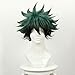 Produktbild My Hero Academia Kurze Gerade Perücke (Midoriya Izuku) Anime Cosplay Rose Net Haarperücken Hitzebeständige Faser Grün Schwarz Farbverlauf 14 Zoll Erdgas Echte Hitzebeständige Tageskleid Cosplay Party