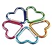 Produktbild LIOOBO Aluminium Karabiner Clips Herz Schraubkarabiner Alu Karabinerhaken Sicherheitskarabiner Set für Klettern Outdoor Camping Wandern Angeln 10 Stücke
