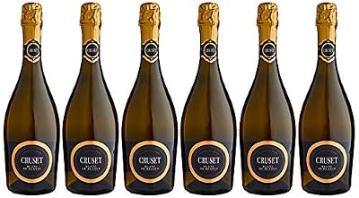 CRUSET Vin de France Vin Mousseux Brut Blanc de Blancs 750 ml - Lot de 6