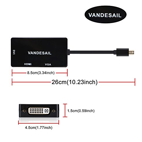 DisplayPort Kabel Adapter, Vandesail® DP V1.2 DisplayPort zu DisplayPort Audio-Video-Kabel HDMI Unterstützung 4 K Auflösung 60 Hz 1080p HD, vergoldet Stecker auf Stecker - 2