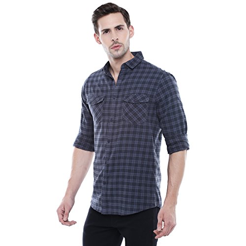 Dennis Lingo Mens Checkered Grey Slim Fit Casual Shirt RS.699 (72.00% Off) - Amazon Dennis Lingo Mens Checkered Grey Slim Fit Casual Shirt RS.699 (72.00% Off) - Amazon