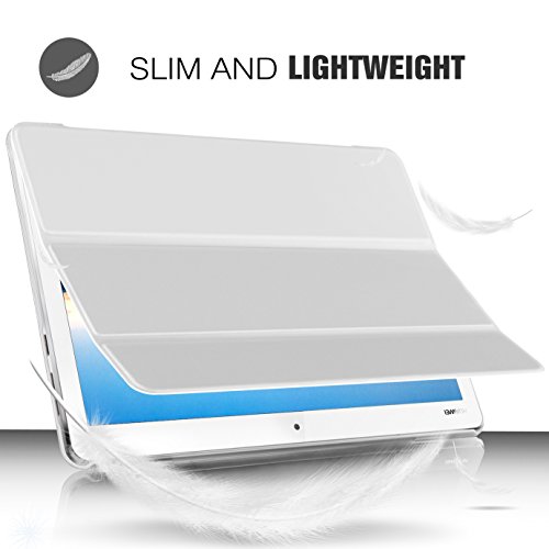 IVSO hochwertiges PU Leder Etui hülle Tasche Case – mit Standfunktion, super 360° Anti-Wrestling, ist für Huawei MediaPad M3 Lite 10.1 Tablet-PC perfekt geeignet (Weiß) - 5