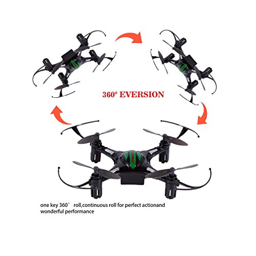 FPVRC Mini RC Quadcopter Drone Hubschrauber Flugzeug UFO 2.4G 4CH 4Aixs Eine Taste zur Rückkehr Headless Modus mit Fernbedienung Hubschrauber Unbemannte Hubschrauber New Spielzeug (Schwarz) - 3