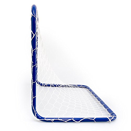 Relaxdays Fußballtor Inklusive Netz und Heringen 2-er Set, Blau, 78.0 x 46.0 x 57.0 cm, 10010064 - 3