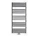 Produktbild Hudson Reed Handtuch-Heizkörper Arch - Badheizkörper aus Stahl in Anthrazit - Mittelanschluss - 1338 Watt - 1269 mm x 600 mm - Ideal für Moderne Badezimmer
