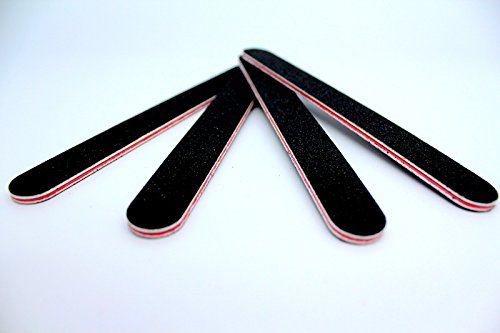Palestren Black Straight Nail File (100/180 grit) 10 Pack Double sided File - UK SELLER - Emery Board - FREE NEXT DAY UK 1ST CLASS POST -