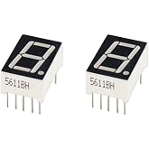 Movilideas - 2X Display 7 segments Red Led 13mm 0.56 Common Anode 1 Digito 56111BH