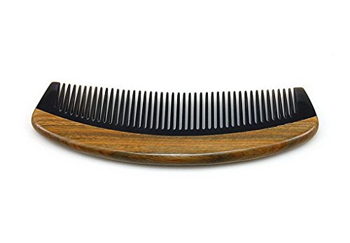 ACMEDE Kamm Holzkamm Taschenkamm aus Grün Sandelholz,15 x 5 cm - 4