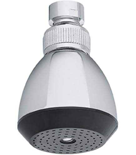 Pomme de douche haute ronde inox diamètre 20cm sorties d'eau en