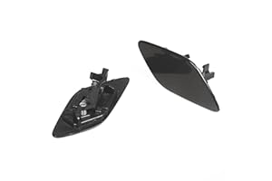 LoreenCar 7171660 Kit de lavage de phare Couvercle avant Rabat de lampe Revêtement pare-chocs pour Série 3 E92 E93 6167 7171659 6167 7171660 (L+R)(Noir)