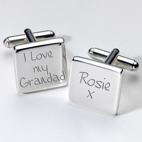 Engraved I Love My Grandad Cufflinks - Square