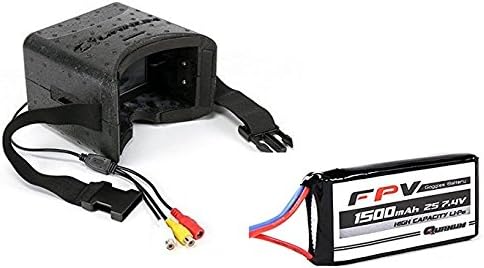 Quanum DIY FPV Goggle Set with Monitor (KIT) with Quanum FPV 2s 1500mAh Headset Battery