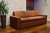 Schlafbereich 142cm x 195cm . Sofa ist aus den besten Materialien, um Qualität Haltbarkeit und Komfort zu bieten hat Konstruktion aus Buchenholz. Der Sitz auf Wellenfedern und Möbelschaum RG30 Das ganze Möbel inklusive Rückseite aus 100% Echtleder