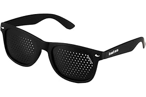 BATES - Occhiali Stenopeici, Occhiali Bates, Occhiali per Allenare la Vista con Foro Stenopeico, Uomo Donna Good Look per Leggere, Vedere Lontano, Made in Italy