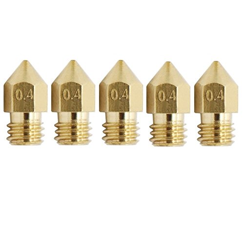 Anycubic 5pcs 0,4mm 3D-Drucker Düse Extruder Druckkopf für 1,75mm MK8 MakerBot