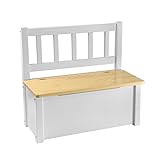 [Rabando] – Kindersitzgruppe 1x Kindertisch mit 2x Kinderstühlen + 1x Kinderbank Holz Weiß Klarlack lackiert - 2