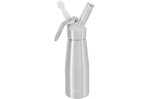 YOOCOOK - Sifón de aluminio de 0,5 L para nata montada y postres - Sifón de cocina de 500 ml para verrines, salsas, espumas y aceites infusionados - Para usar con cartucho de sifón de N2O de 8 g