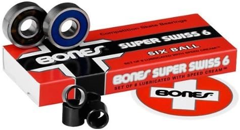 DASS Bones Super Swiss 6 Competition Skateboard Bearings Pack Of 8 Super Deal