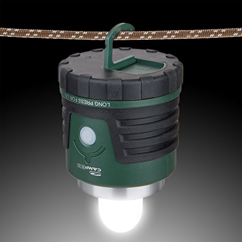LiteXpress CAMP 33 Camping Laterne, 12 Hochleistungs-LEDs, 3 Farbtemperaturen, bis zu 530 Lumen ANSI FL1, Kunststoffgehäuse, grün / schwarz LXL910078B - 3