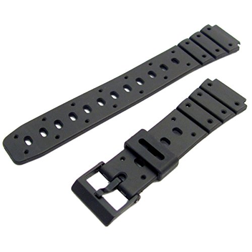 Ersatz Uhrenarmband 17mm schwarz Kunstharz zu passen Casio sdb500W, tri10W, TS100 Ersatz Uhrenarmband 17mm schwarz Kunstharz zu passen Casio sdb500W, tri10W, TS100