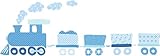 Suncrest Steam Train Boys Wall Stickers (Baby Blue)