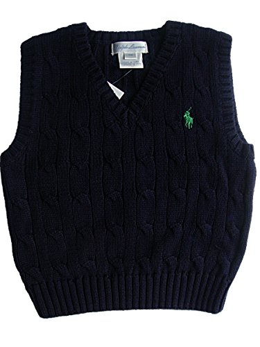 RALPH LAUREN BABY BOYS COTTON CABLE KNIT TANK TOP 12MTHS