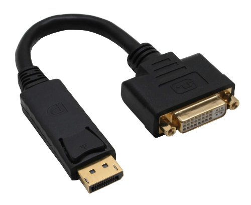 InLine DisplayPort Adapterkabel, DisplayPort Stecker auf DVI-D 24+5 Buchse, 0,2m schwarz