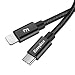 Produktbild EasyAcc 1m USB C auf Lightning Kabel mit Apple MFI Zertifiziert Type C Lightning Ladekabel Nylon-umflochtene Synchronisierungs Kabel für iPhone 8 X XR XS MAX iPad, unterstützt PD für Typ-C Ladegeräte