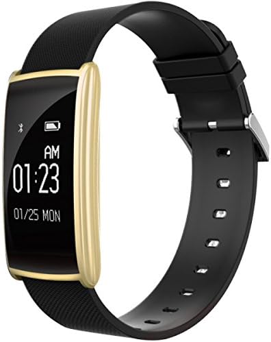 Smart Sports Bracelet Blood Pressure Heart Rate Heartbeat Waterproof Watch Male Female Pedometer,Gold