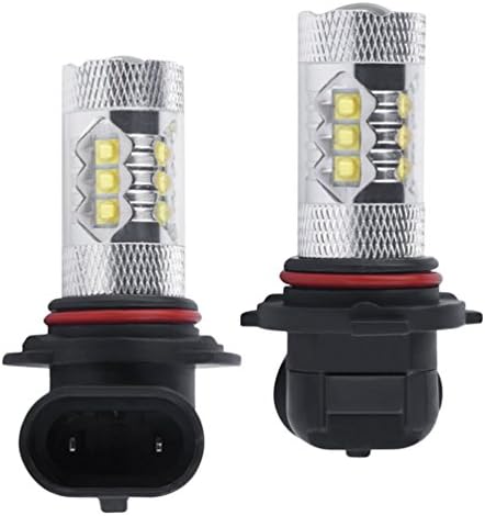 2 x 9006 LED Fog Light NuoYo White Bulbs Car Replacement Fog Daytime Running Light Lamps 6000k 12V 35W 800LM 360-degree Beam Angle