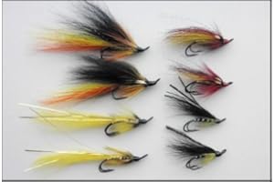 TROUTFLIES UK SALMON FLIES 8 Pack of Double Hook Salmon Flies, Choice (SFB3)