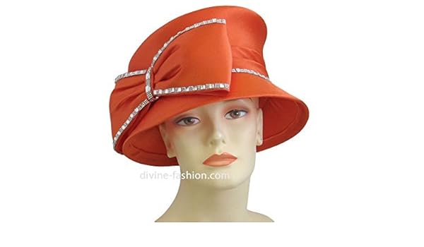orange formal hat