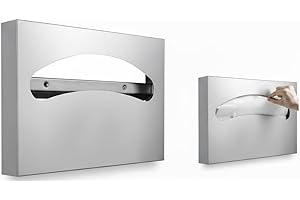 STYLEVER Dozownik pokrowców na deskę sedesową – stal nierdzewna klasy 304 – pojemność 250 pojedynczych lub składanych 1/2 – od Dependable Direct