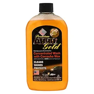 ABRO CW-990-16 Concentrated Car Wash with Carnauba Wax Shampoo Cleans, Shines & Protects SUV (472 ML)