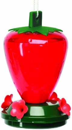 Cherry Valley Plastic Strawberry Hummingbird Feeder, 24 oz. Model 5555