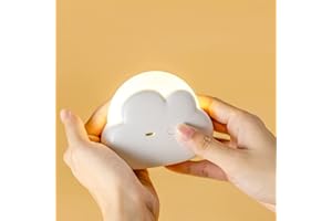 CLIPLANYARD Cloud Night Light, Dimmable Baby Night Light with 2 Modes and 2 Brightness, Portable Rechargeable Night Light for Breastfeeding and Sleeping, Gifts for Baby Kids Teenagers Bedroom Decor (WHITE)