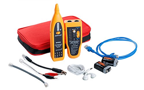 Preisvergleich Produktbild Cable Tracker Kabelsucher Kabeltester Telefonleitungstester Leitungssucher Wire Tracker Leitungsfinder Telefonkabel / LAN-Kabel Finder Durchgangsprüfung Leitungsdetektor Emitter Receiver