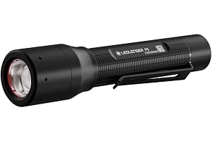 Ledlenser P5 LED-ficklampa, fickstorlek, 200 lm, 170 m justerbart fokus, lätt, upp till 8 timmars batteri, IP54 vattentålig