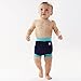 Splash About Kids' Reusable Swim Happy Nappy - Navy/Blue Lagoon Stripe, Small (0-4 Months)