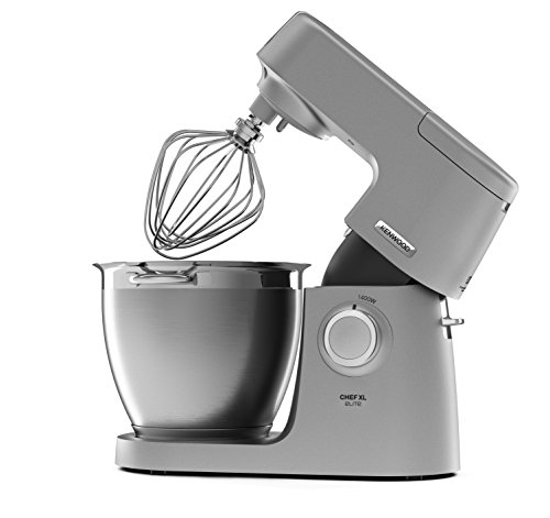 Kenwood Chef Elite XL KVL6320S - Robot de cocina (potencia 1400 W, capacidad de 6,7 litros, accesorios de acero inoxidable, indicador de velocidades)