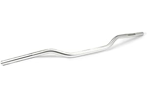 JFG RACING Guidon Moto 22mm, Guidon 7/8" Universel pour SX EXC CRF YZF KXF KLX RMZ DRZ Pit Bike Dirt Bike ATV Quad Motocross-Argent