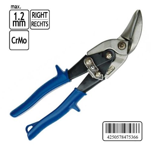 Figurenschere Blechschere Rechts schneide Kraftschere Stahlschere 1,2 mm