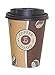 Produktbild Gastro-Bedarf-Gutheil 100 Pappbecher Einwegbecher Coffee to go 0,3 L Top Becher mit 100 Deckel in schwarz EINWEG