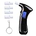 Produktbild LZHOO Alkoholtester, Atemalkoholmessgerät, Digitaler Alkoholtester mit Halbleitersensor, Alkohol Analyzer Tester, LCD Anzeige Promilletester, Alkoholmessgeräte mit 5 Mundstücke.
