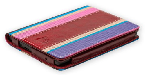 Die original GeckoCovers Luxus Kobo Aura HD Hülle Case Tasche Cover mit auto ‚wake-up/sleep‘ Funktion in der Farbe Fashion rot / pink – Im praktischen Buchstyle und Magnetverschluss - 4