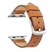 Produktbild Happysdh Armband für Apple Watch Series4 3 2 1 38/40mm, Smartwatch Zubehör Leder Uhrenarmband Ersatzarmband Armbänder Smartwatch für Männer Frauen