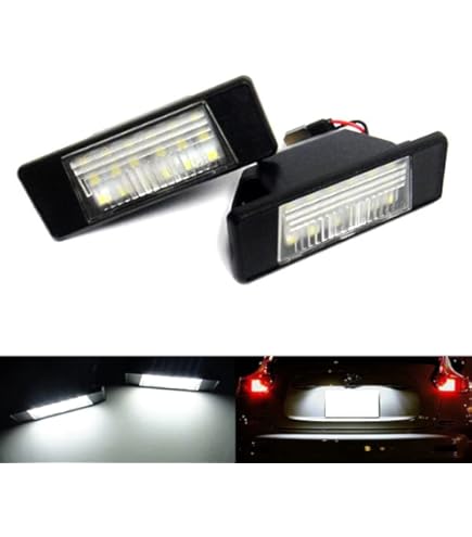 BIAREN 2x Licence Rear Number Plate Light Lamps For Nissan Qashqai
