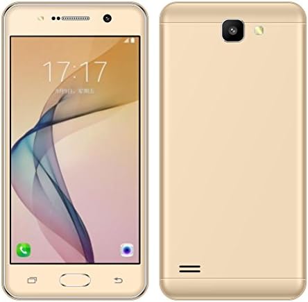 Sim-Free Smartphone,Unlocked 5.0 Inch Android 6.0 3G/GSM Dual Sim Mobile Phone, MTK6580 1.3GHz Quad Core 1GB RAM &amp; 4GB ROM, 5.0MP HD Beauty Camera,WIFI GPS Cell Phone (J4-Gold)