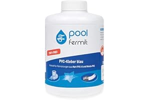 FERMIT Colle pour connecter des éléments de tuyauterie en PVC souple (PVC élastique) et PVC rigide (U-PVC) Colle de soudage (sans HF) et pinceau E-Com24 (250 ml)