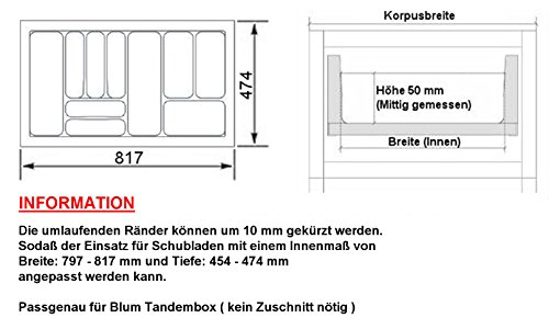 Orga Box Besteckeinsatz 817 X 474 Mm Fr Blum Tandembox Modernbox Orga Box Besteckeinsatz 817 X 474 Mm Fr Blum Tandembox Modernbox